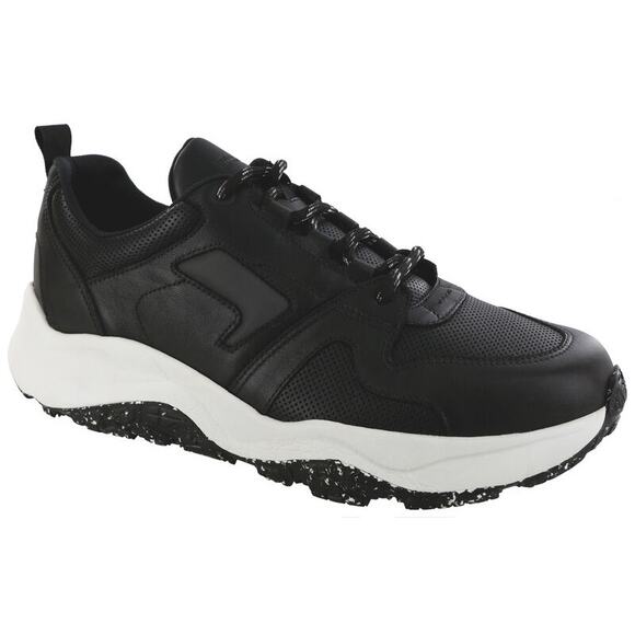 SAS Shoes Size 10 M Black Perf Low Country-Y Sneaker Leather Lace Up M26-7